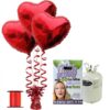 Helium kit met folie HART ballonnen