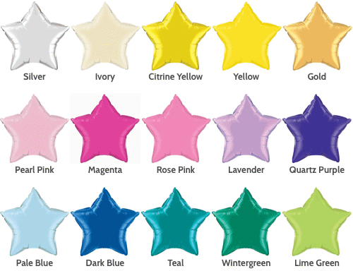 Alternative view of Heliumpakket met folie ster ballonnen, lint en gewichtjes.