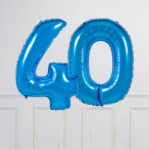 Balloncijfer donker blauw