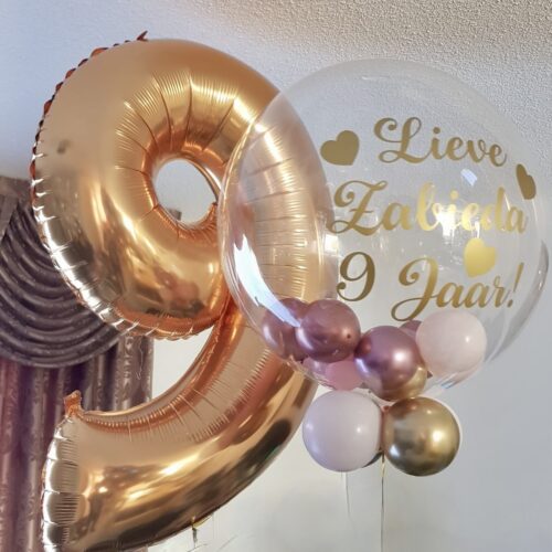 Luxe gepersonaliseerde XL Bubble tekst ballon (tip)