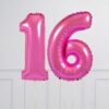 Balloncijfer Fuchsia roze