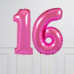 Balloncijfer Fuchsia roze