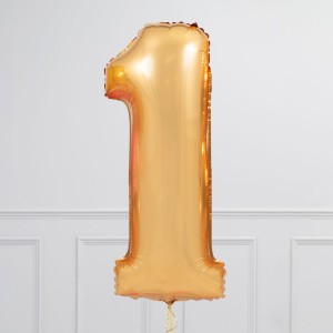 Alternative view of Balloncijfer goud 102cm