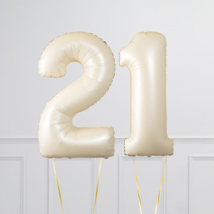 Balloncijfer Cream 102cm