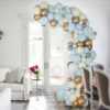 Organic Blue-gold-cream Balloonwave