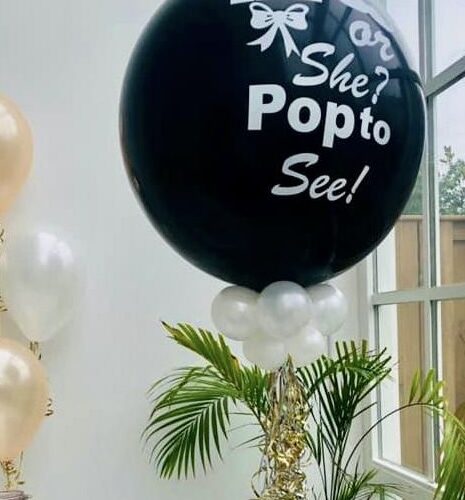Gender reveal ballon 80cm He or She zelf samenstellen.