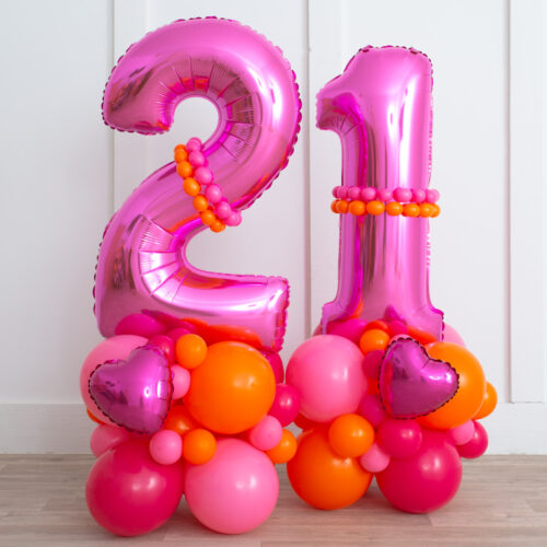 Cijfer decoratie flamingo