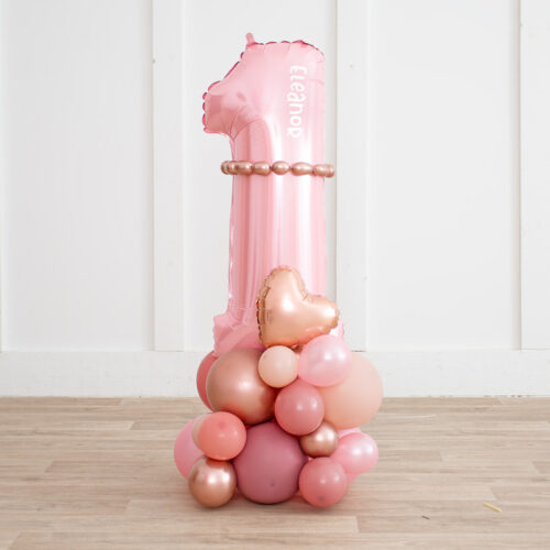 Alternative view of Cijfer decoratie Licht roze stack